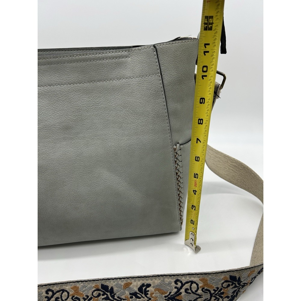 Jen & Co Penny Vegan Leather Bucket Bag Crossbody Guitar Strap - Picture 14 of 15